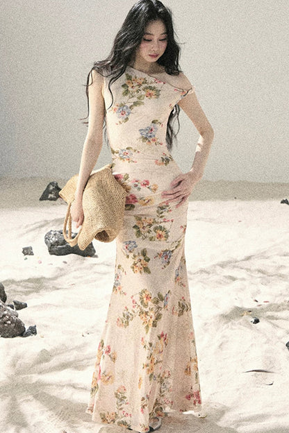 Elegant French Floral Dress