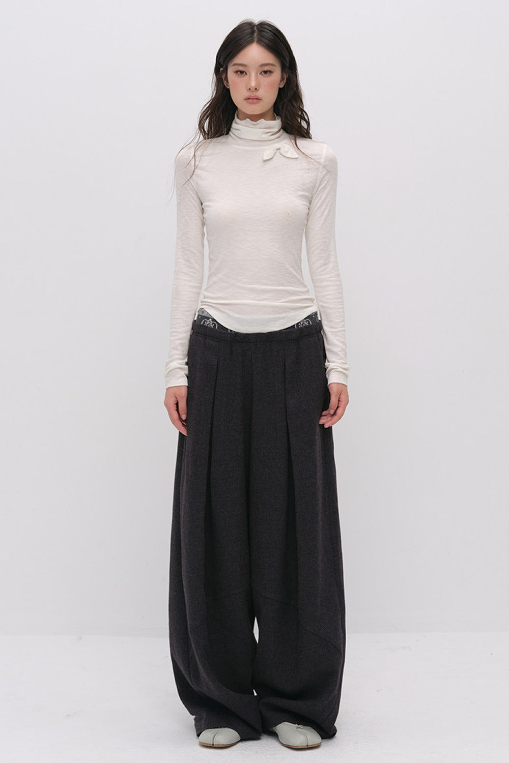 X-Line 3D Bow Tencel Wool T-Shirt