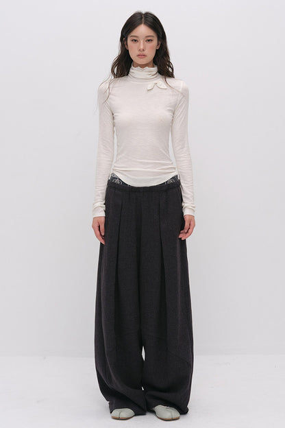 X-Line 3D Bow Tencel Wool T-Shirt