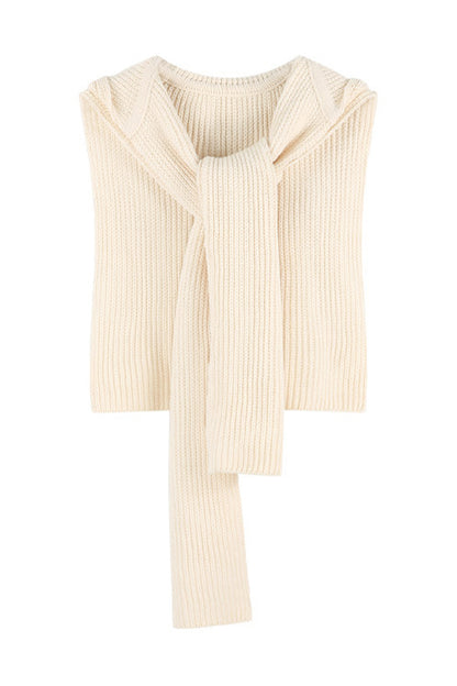 Hooded Shawl Sweatshirt and Wide-Leg Pants Set-Up