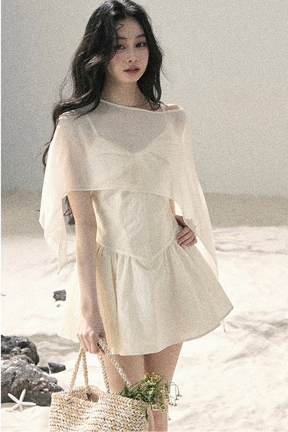 Misty French Puffy Dress Set