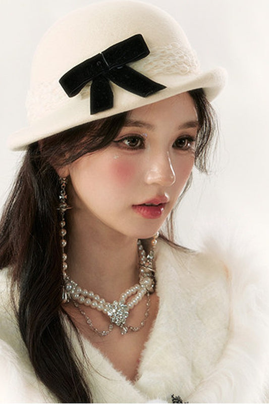 White Moonlight Bowler Hat