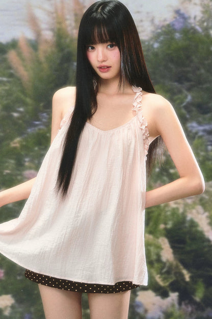 Sweet Ruffled Halter Top
