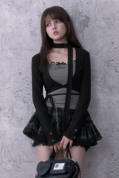 Layered-Look Top and Pants Set-Up