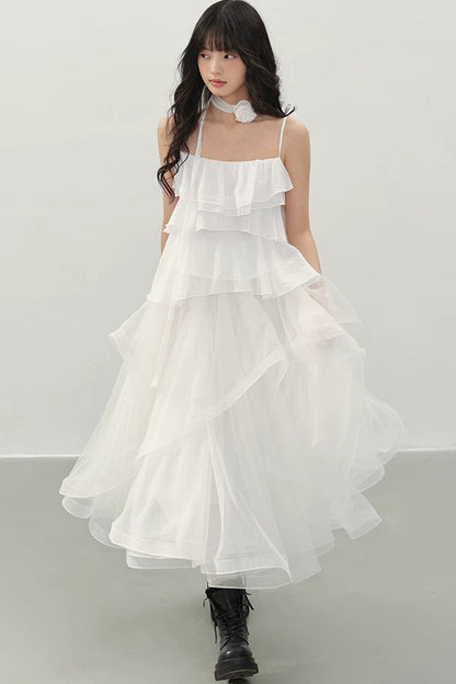 Neck Flower Ruffled Top