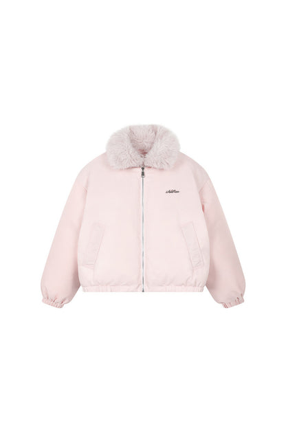 Patchwork Plush Down Jacket