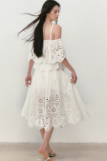 3D Hollow-Out Embroidery Camisole Top