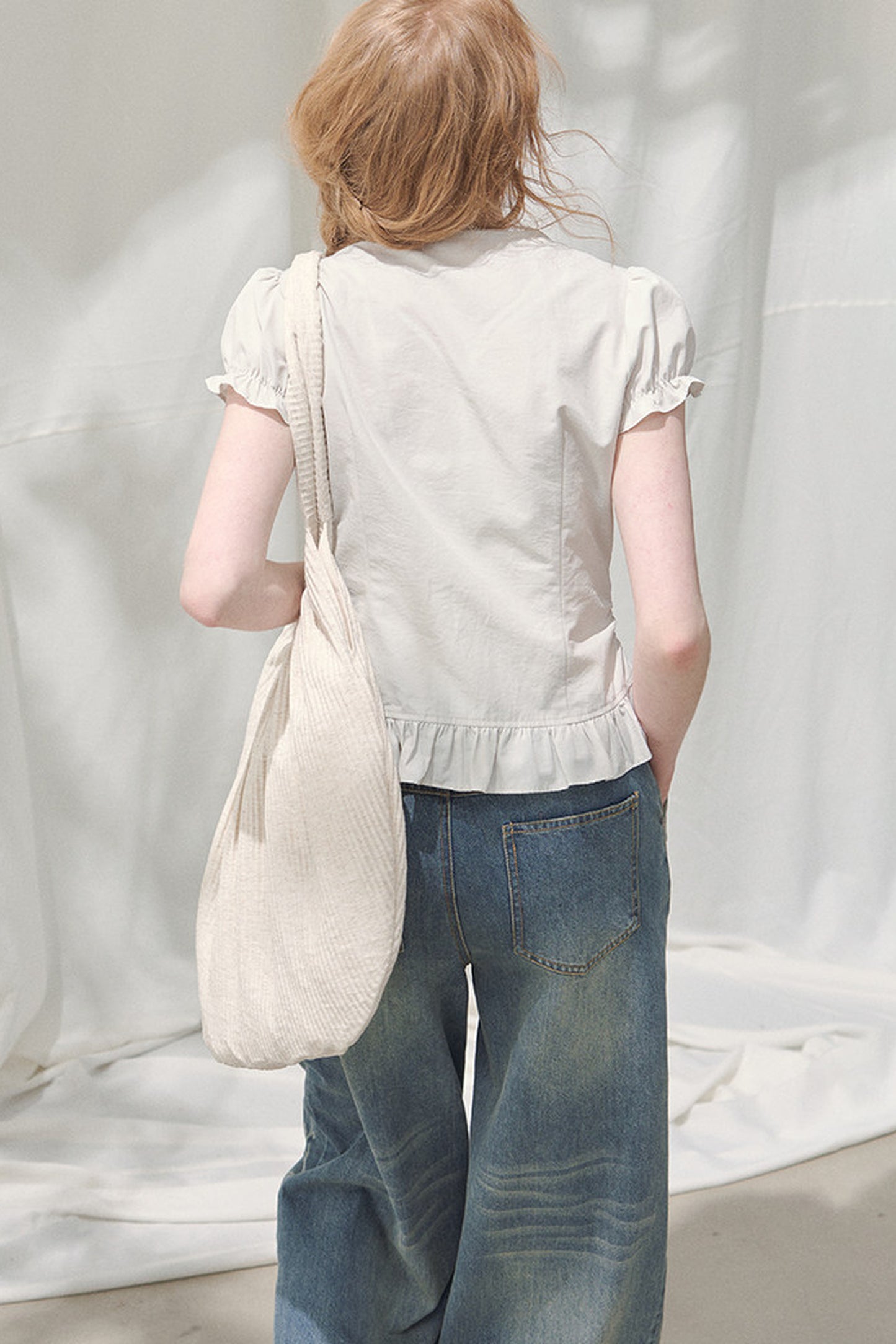 Summer Lace V-Neck Blouse