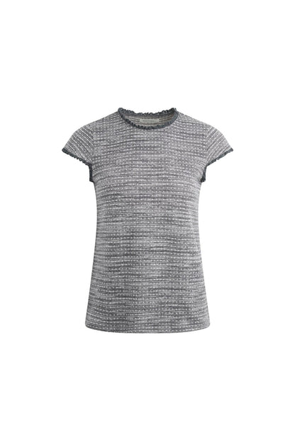Retro-Top mit Spitze und Streifen