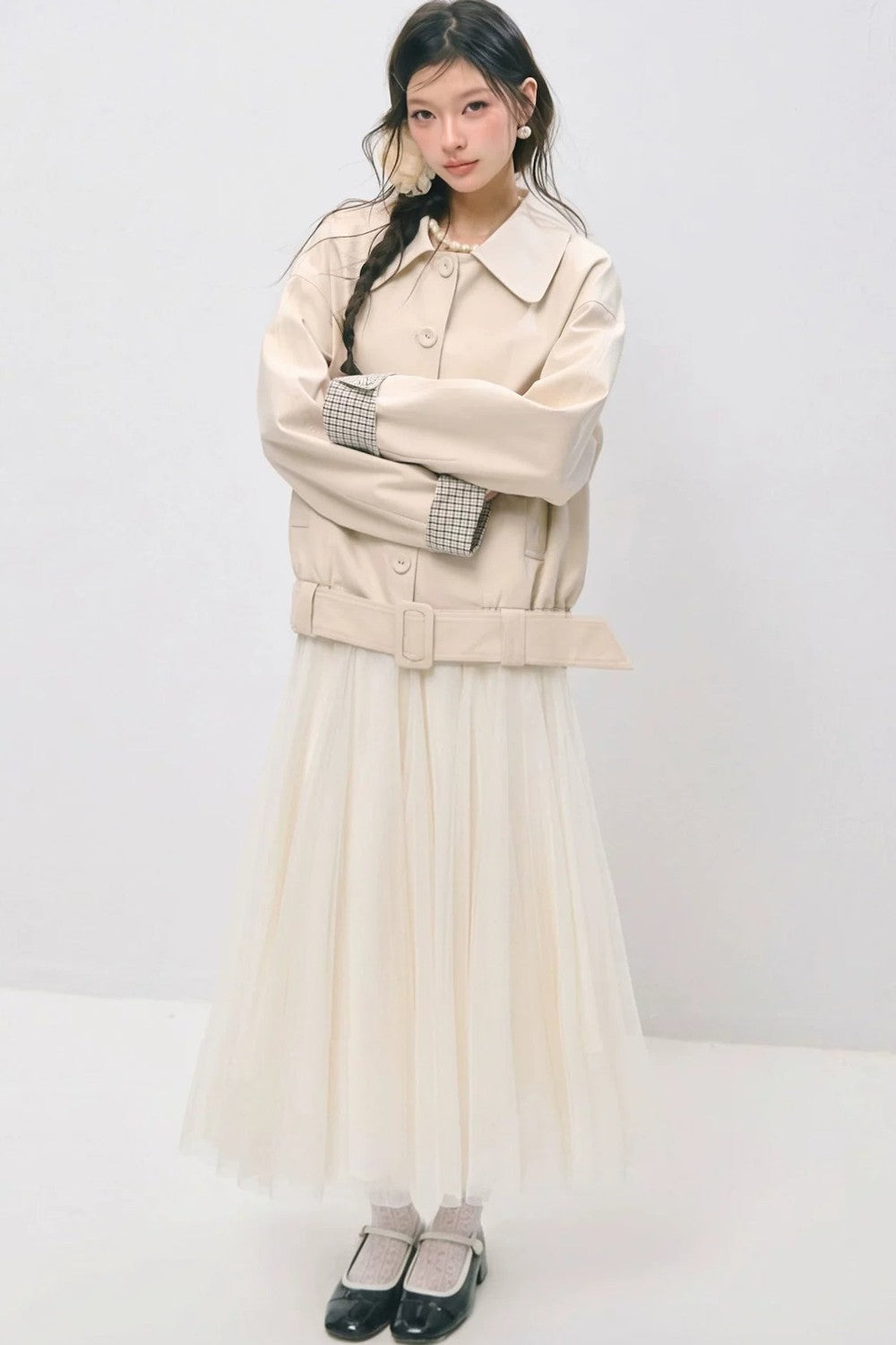 Double-Layer Mesh Fairy Skirt