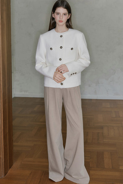 Pantaloni drappeggiati a vita alta
