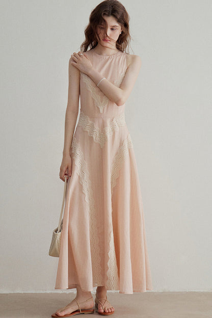 Elegant Lace Halter Dress