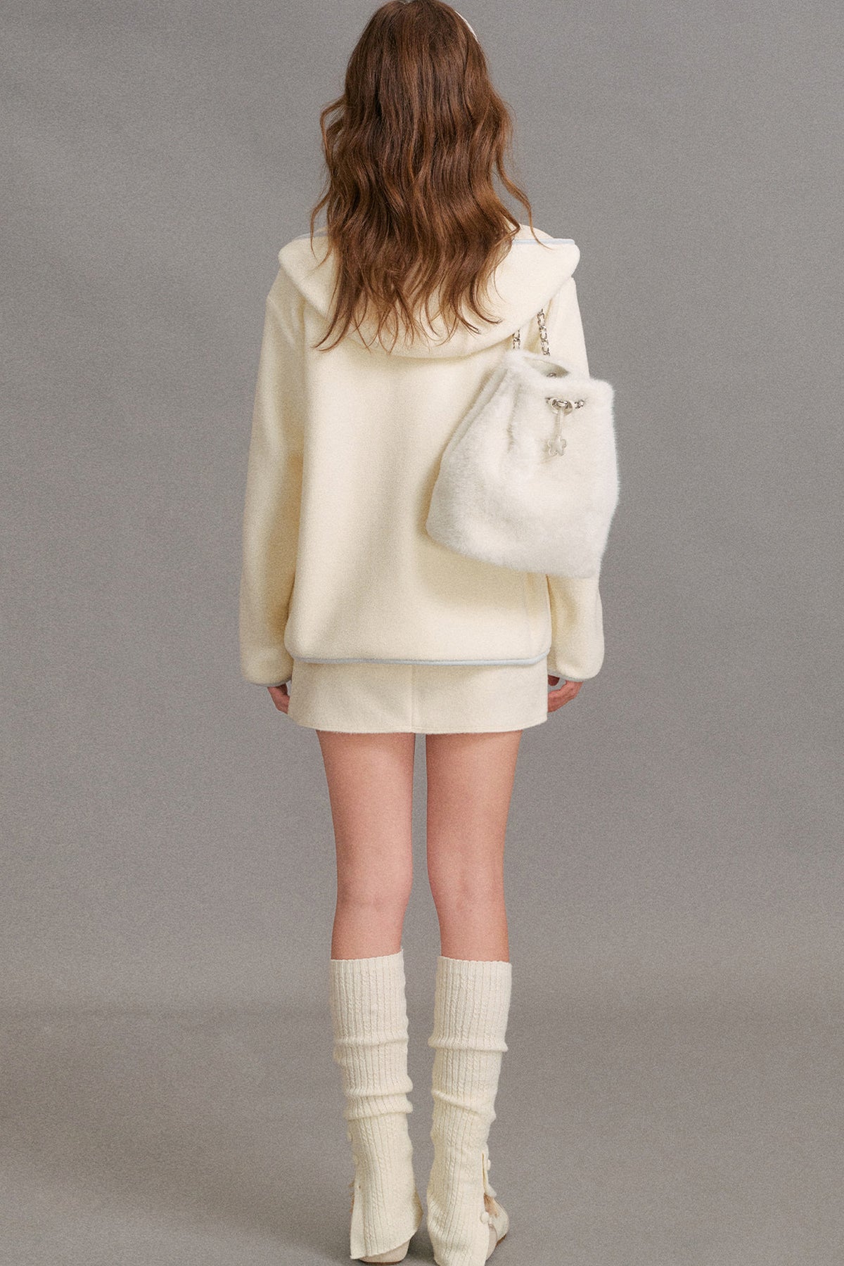 Color-Blocked Loose Hooded Jacket