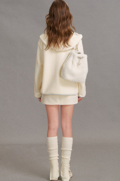 Color-Blocked Loose Hooded Jacket