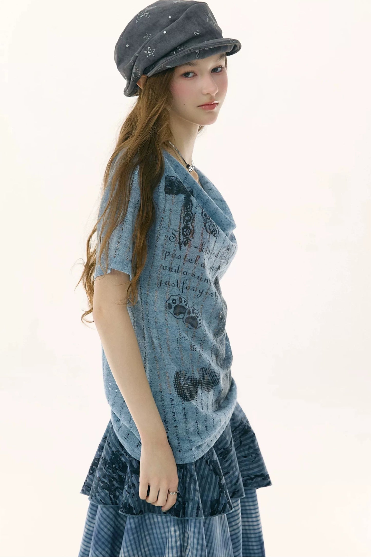 Sweet Melody Cat Print T-Shirt