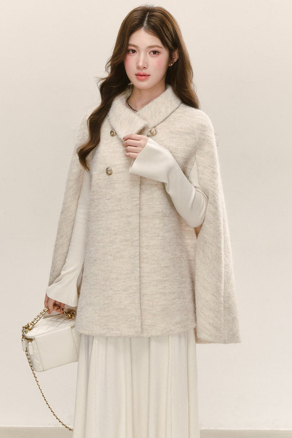 Woolen Cape Shawl Coat