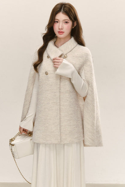 Woolen Cape Shawl Coat