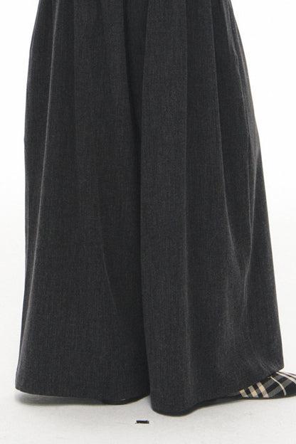 Gray Knit Cardigan With Trousers Set-Up