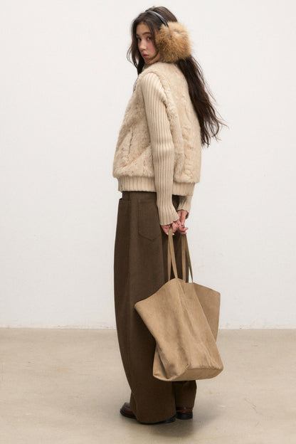 Conjunto de pantalones de pierna ancha Coffee