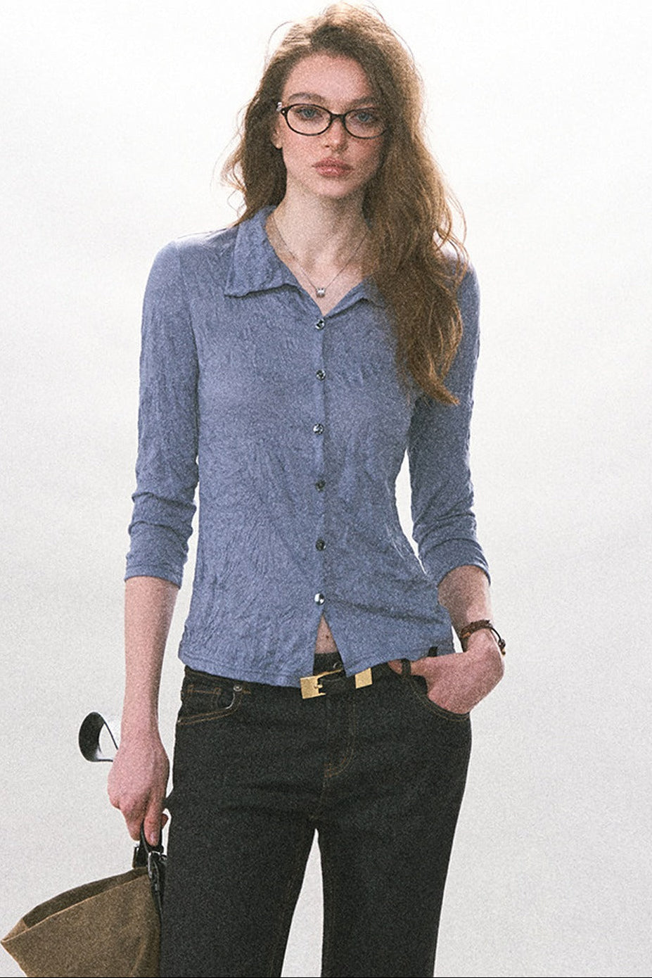 Ceinture minimaliste à boucle carrée