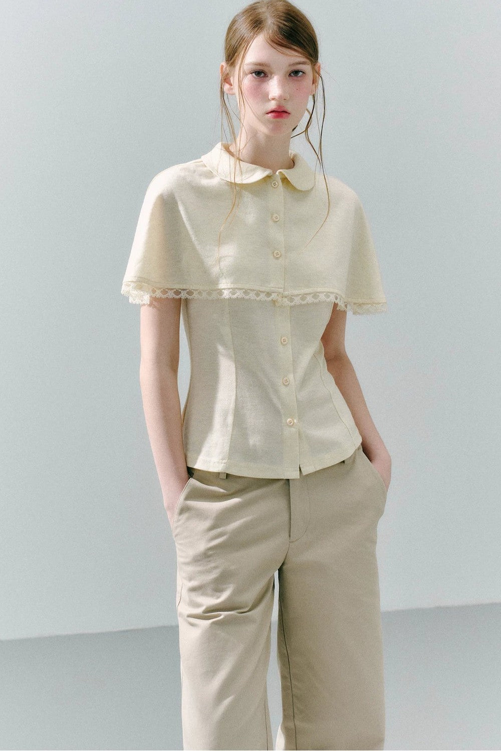 Cape Shirt and Skirt Set