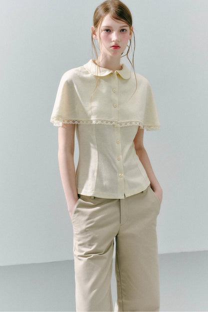 Cape Shirt and Skirt Set