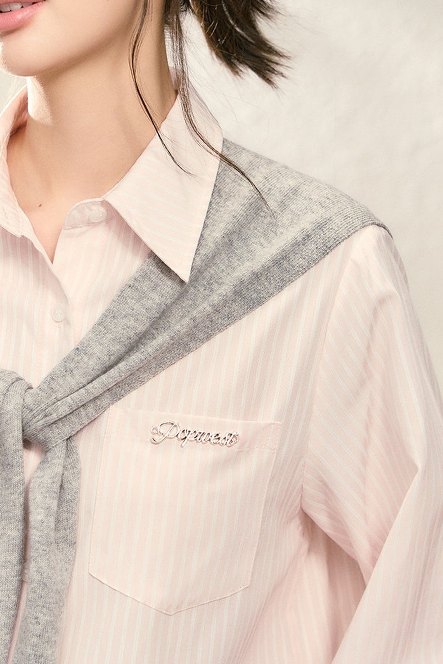 Bell-Sleeve Striped Blouse