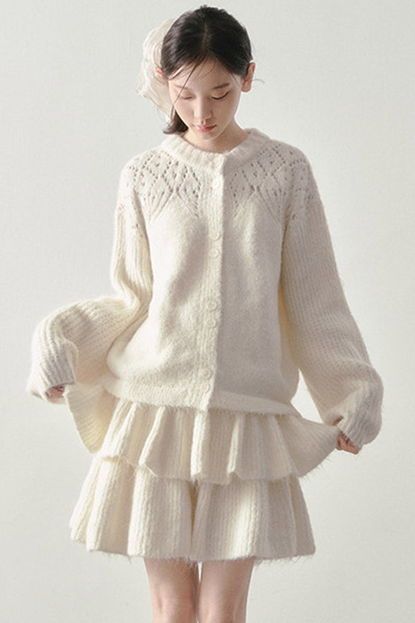 Reversible Knit Sweater and Skirt Set