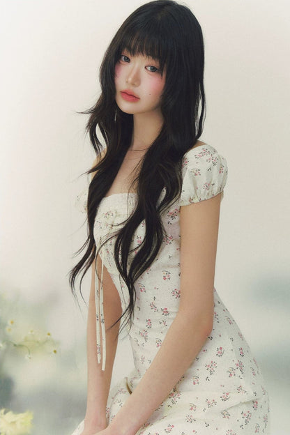 Floral Polka Dot A-Line Dress