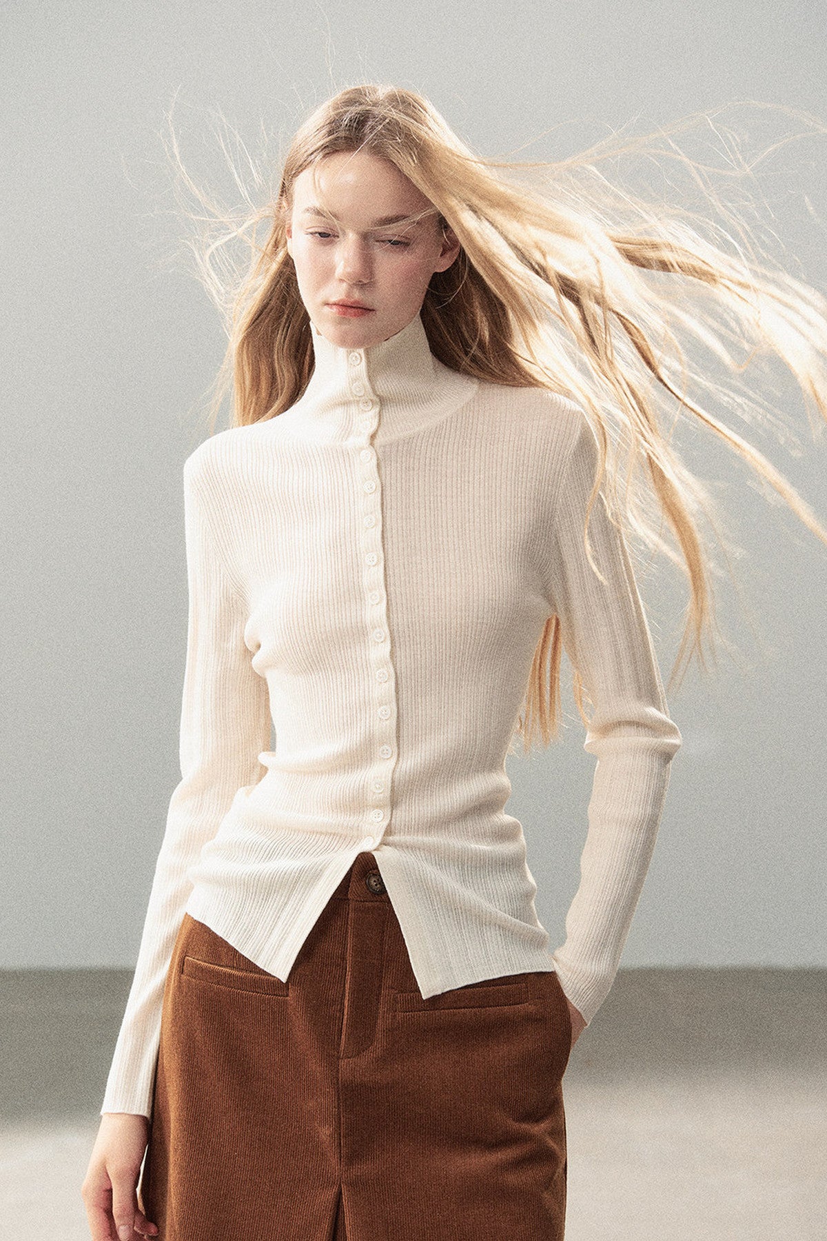 Layered-Look Knit Top Set