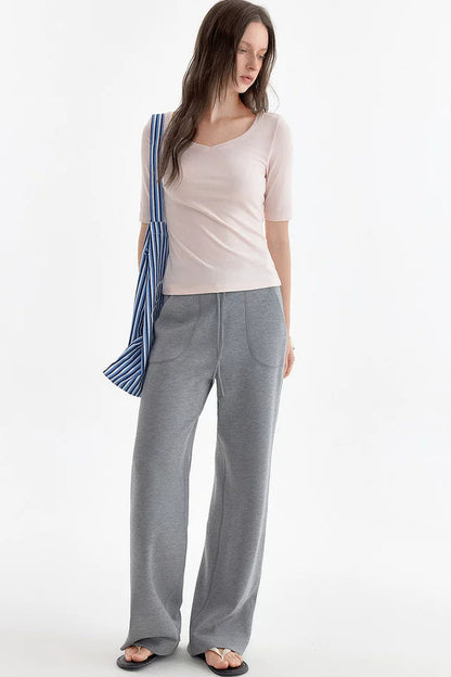 Playful Heart-Neck Printed T-Shirt