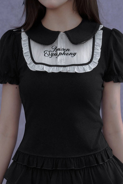 Dark Lolita Doll Collar Top Set-Up
