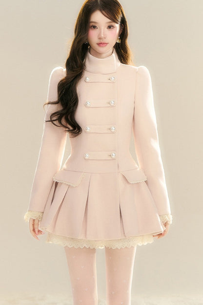Chaebol Daughter Style Woolen Cape Coat