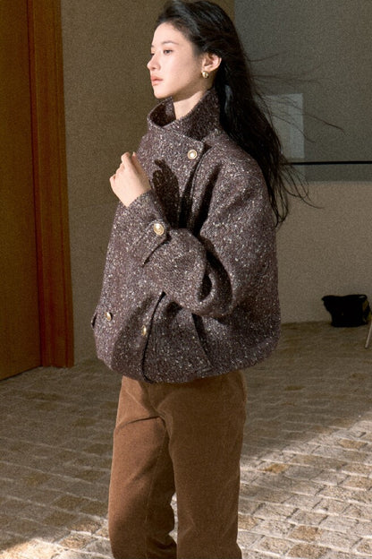 High-Waisted Corduroy Flared Belt Loops Pants