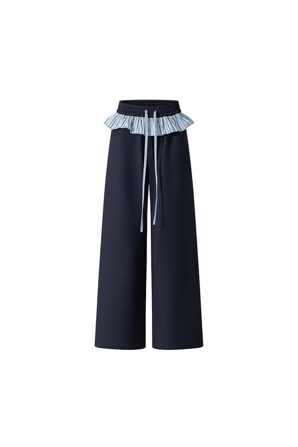 Striped Off-Shoulder Long Sleeve Tube Top and Wide Leg Pants Set