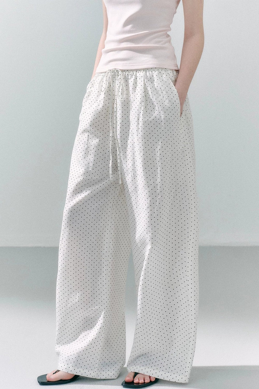 Linen Polka Dot Pants