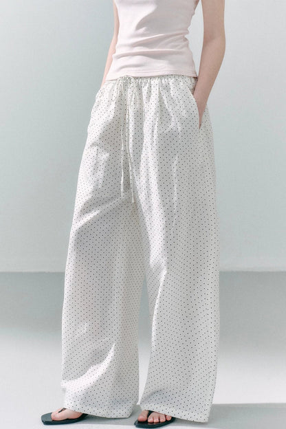 Linen Polka Dot Pants