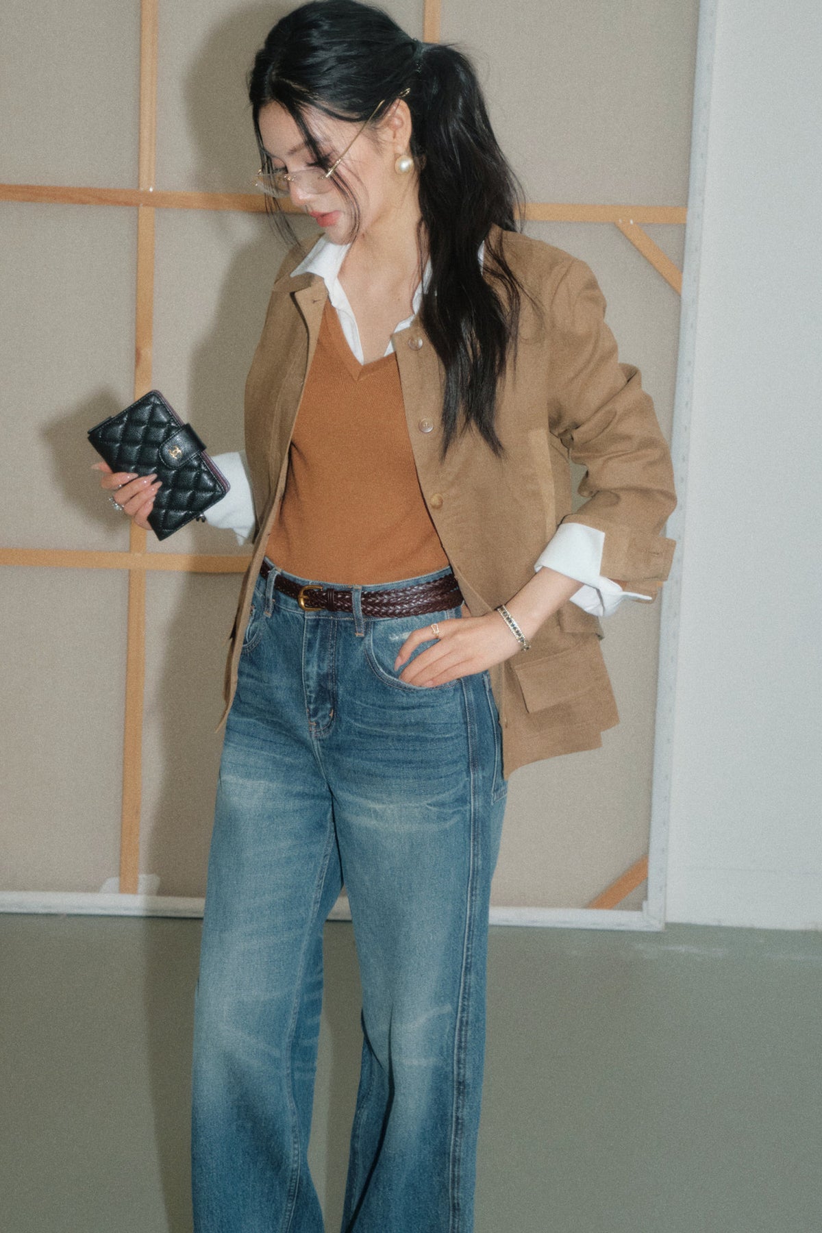Linen Lace-Up Jacket and Pants Set-Up