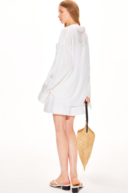 Lyocell Linen Shirt and Shorts Set-Up