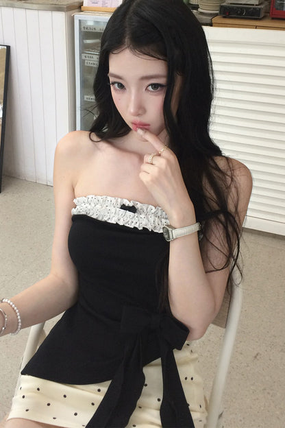 Lace Trim Polka Dot Set-Up