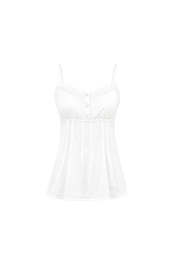 White Lace Camisole With Cardigan And Pants Set-Up
