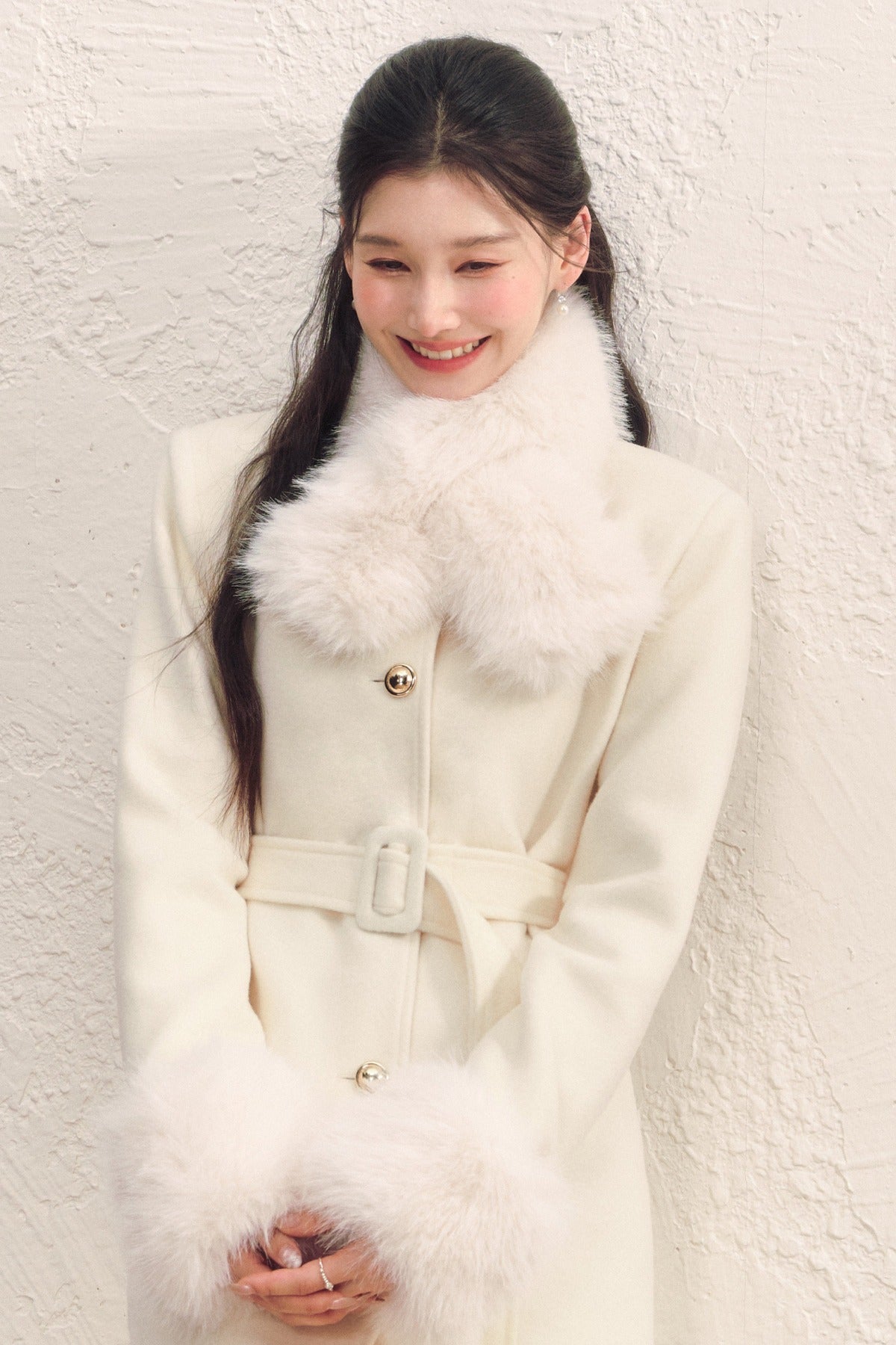 Wool Waist-Cinching Coat