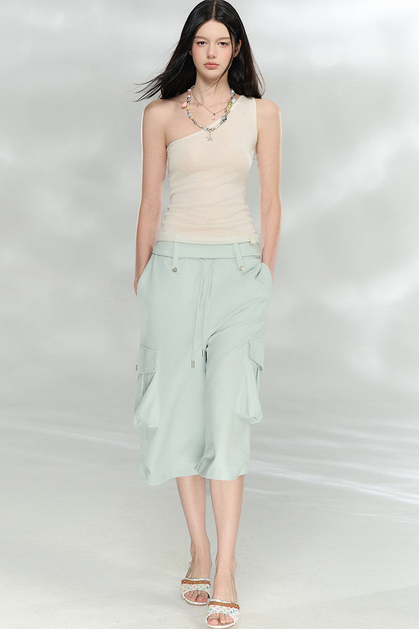 Asymmetrical Knit Summer Vest