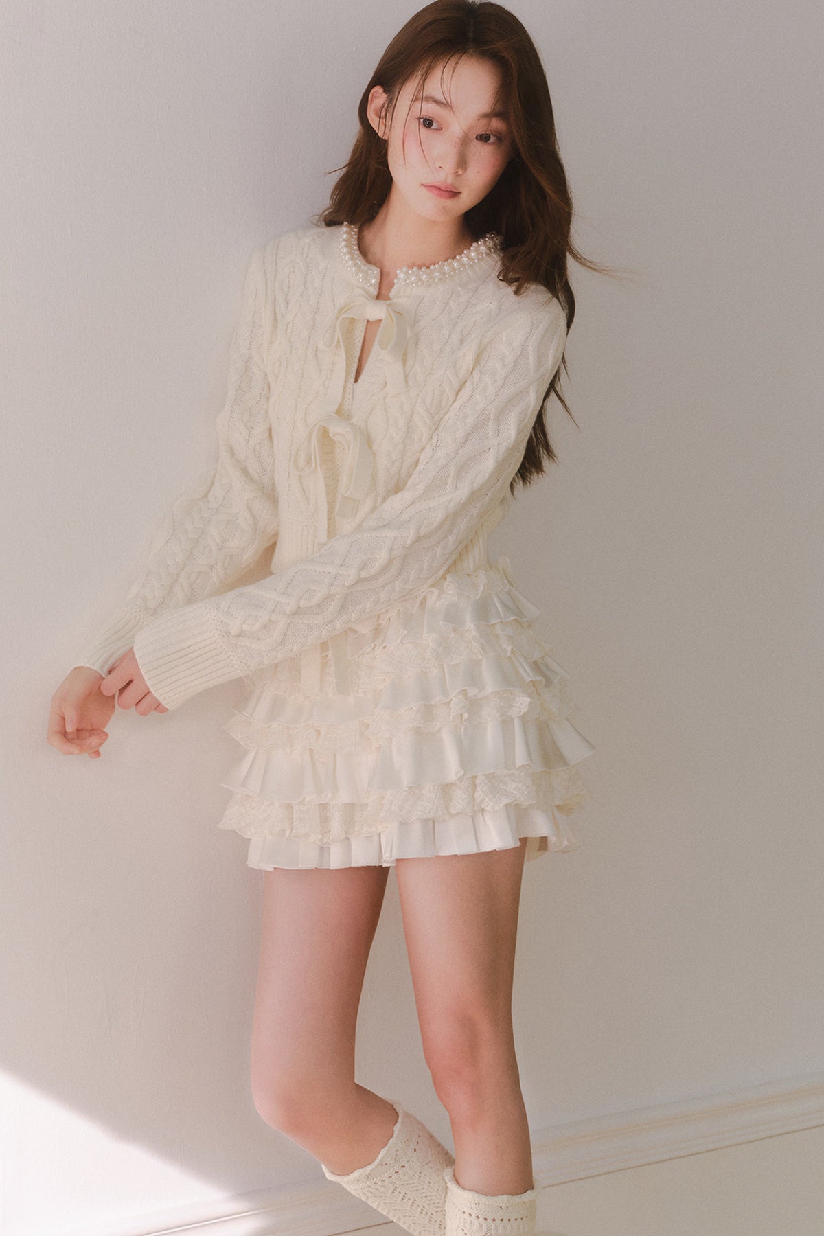 Satin Lace Multi-Layered Cake Skirt