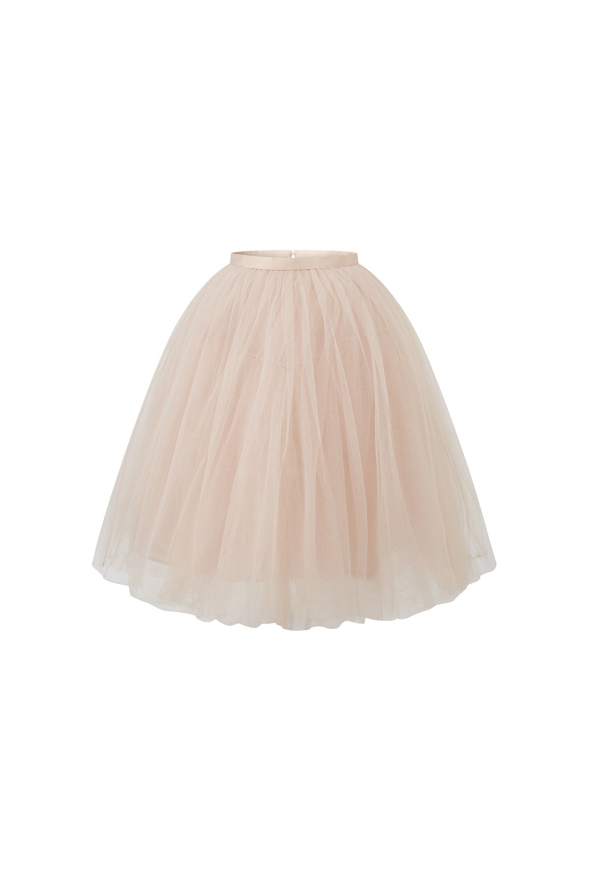 Mid-Waist A-Line Mesh Skirt