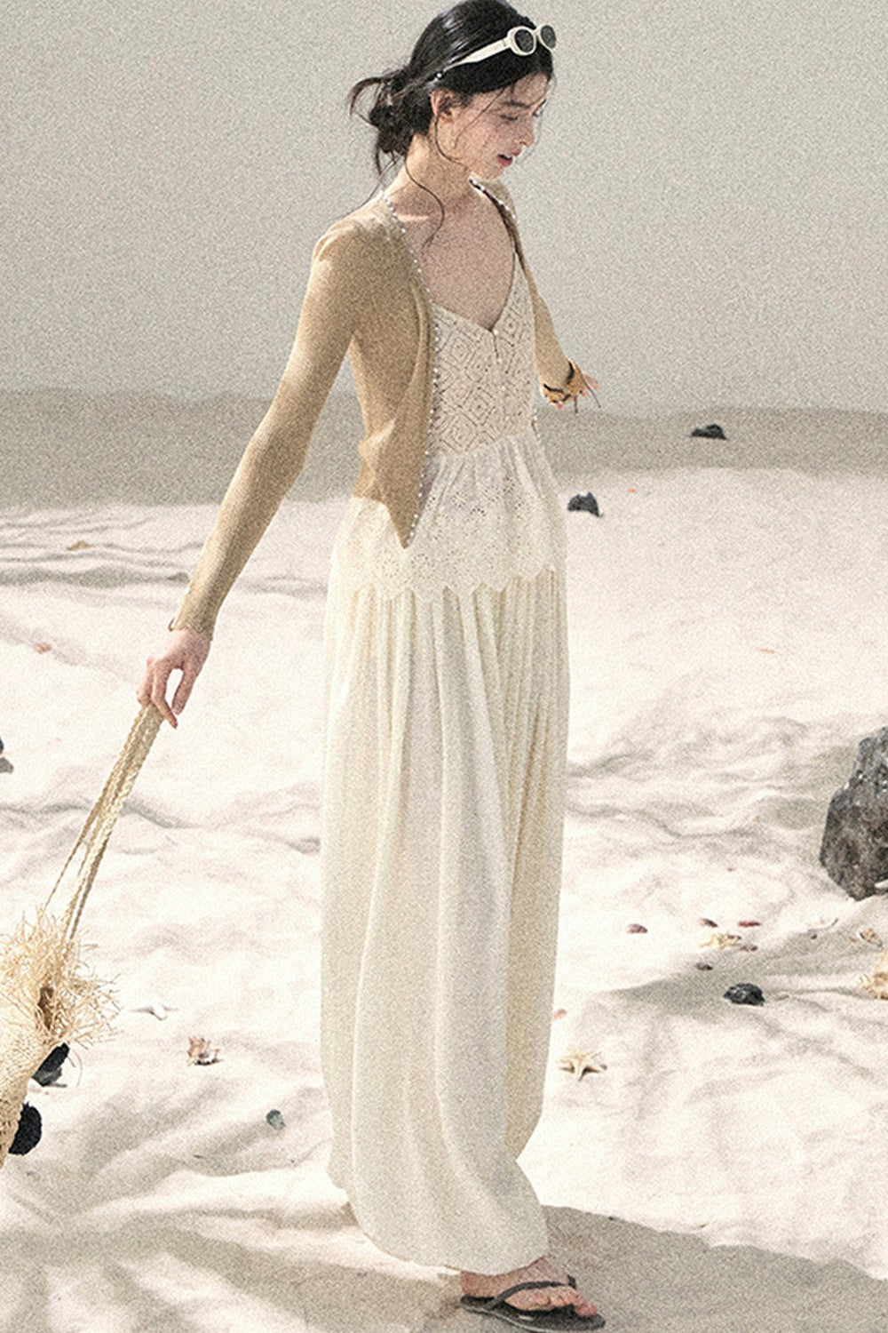 French Sun Protection Knit Cardigan Set