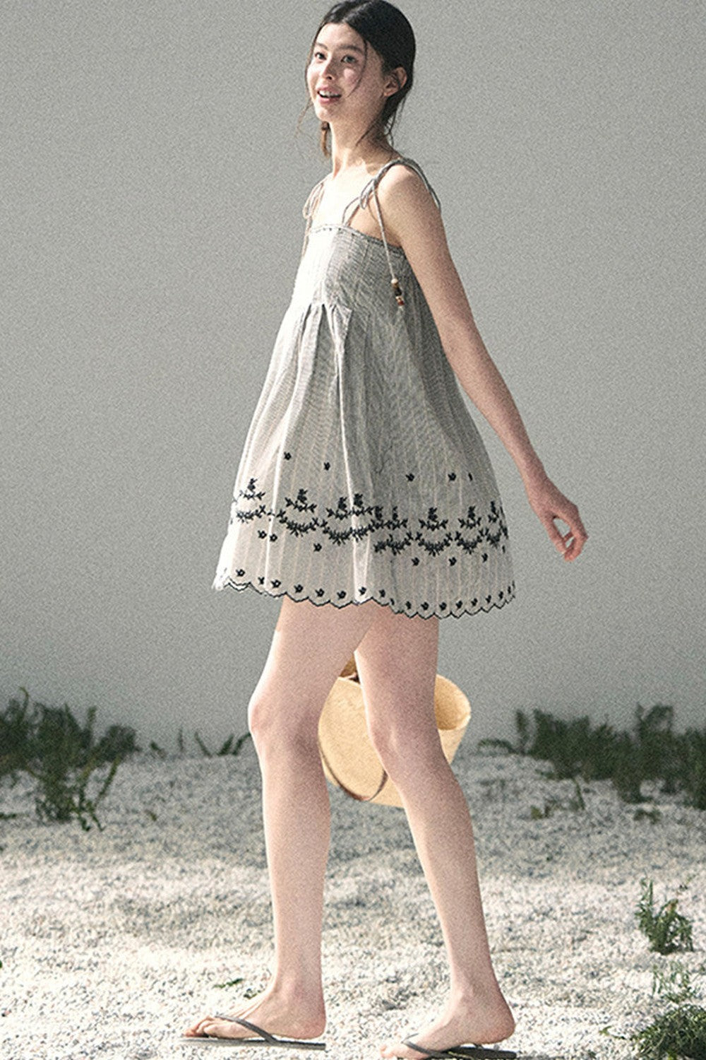 Double-Sided Wave Hem Dress