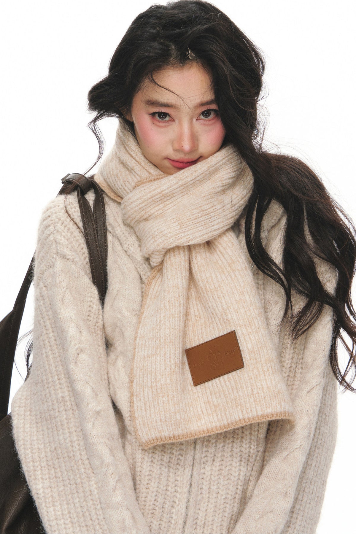 Warm Knitted Scarf Shawl