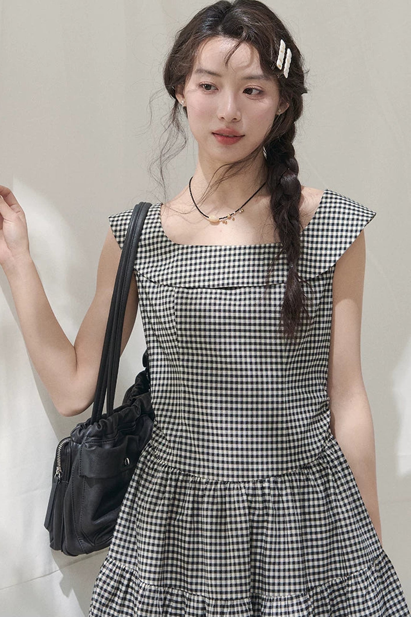 Cloud Garden Plaid Dress