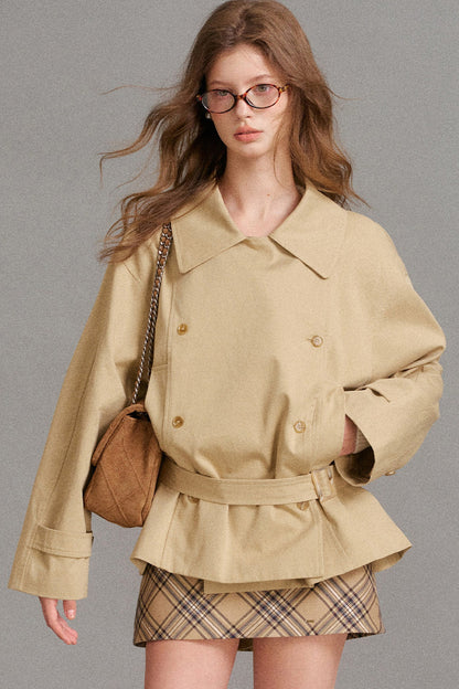 Structured Short Trench Coat